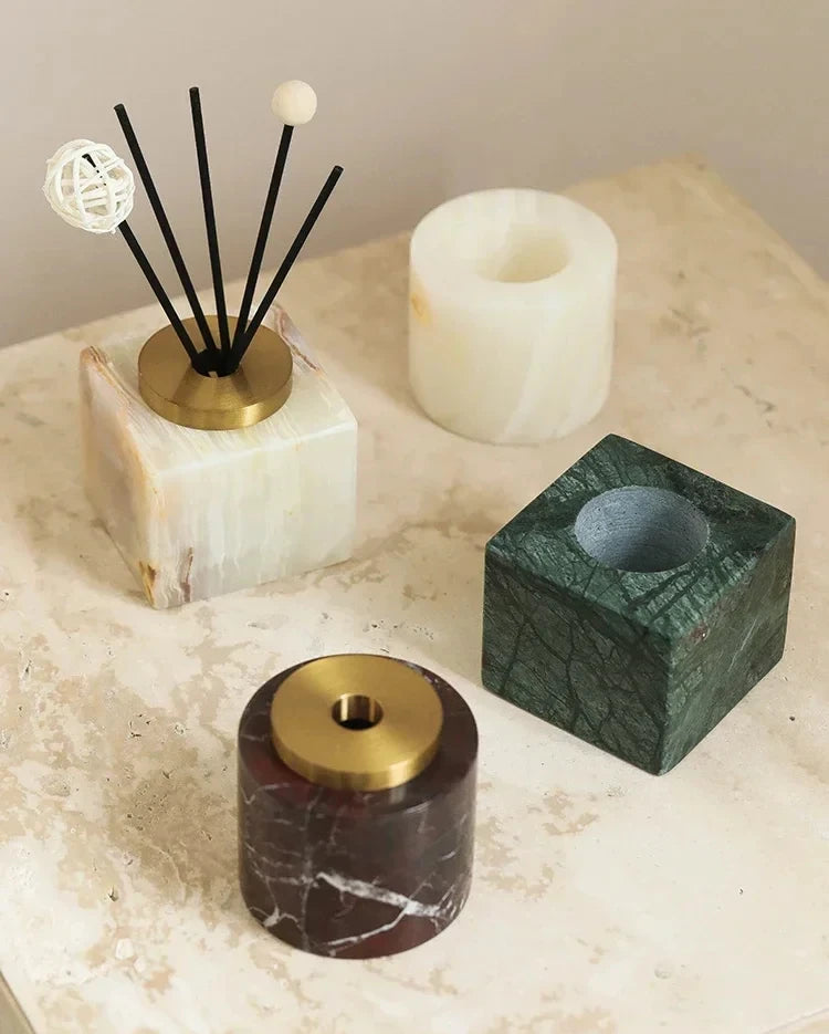 Europese stijl eenvoudige natuurlijke marmeren aromatherapie fles woonkamer hotelkamer badkamer diffuser diffuser stick woondecoratie
