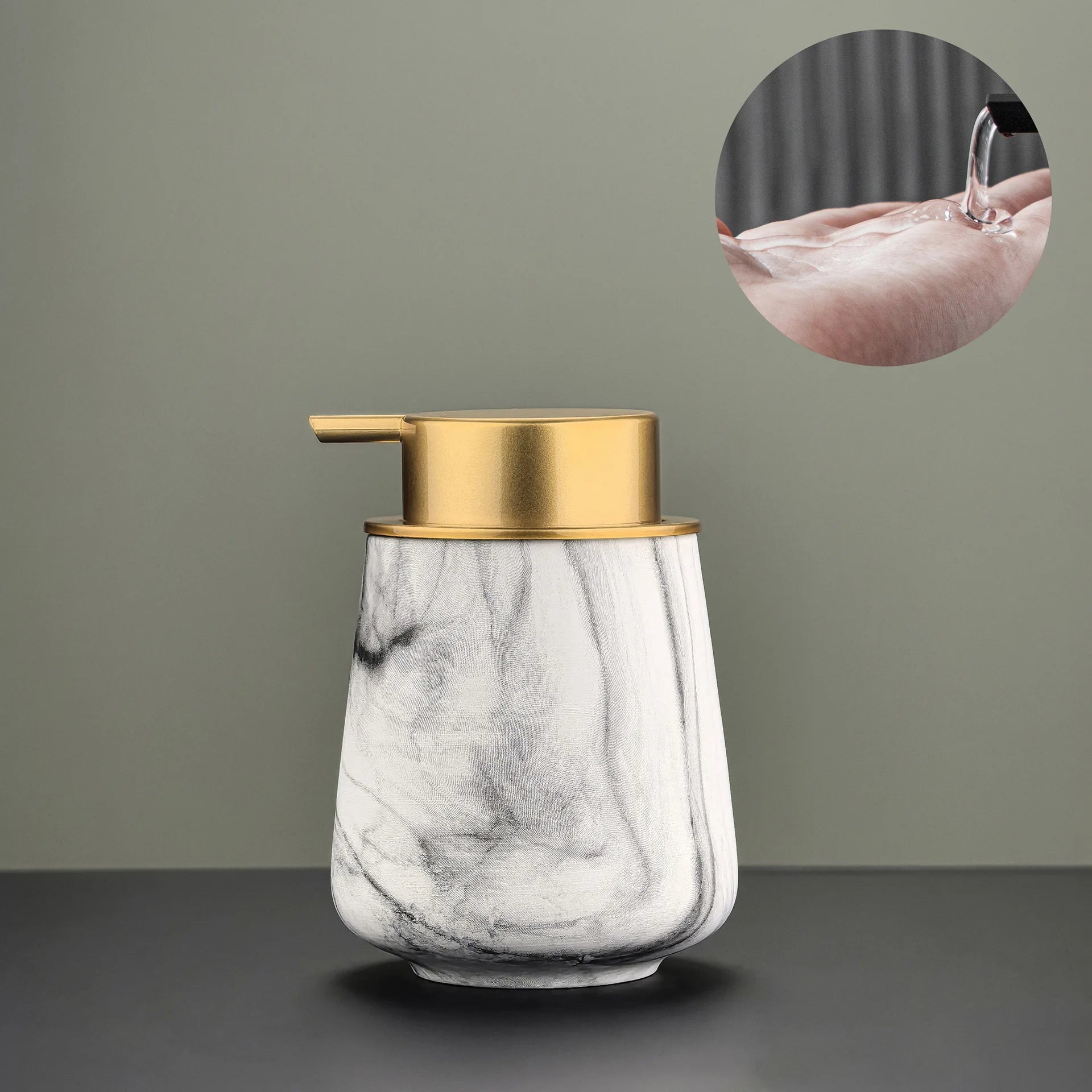 WHYOU-Cermic Inkt Dispensers voor vloeibare zeep, lotionfles, emulsie, latex handwensflessen, lichte luxe badkameraccessoireset