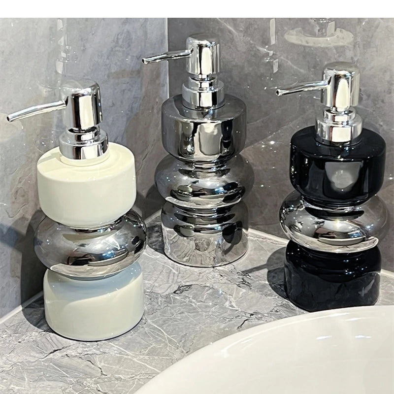 Luxe keramische zeepdispenser badgel gevuld met lotionfles hoteltoilet hand thuis badkameraccessoires