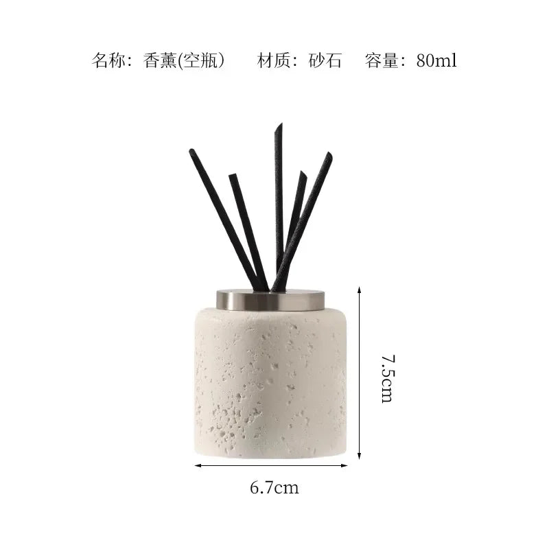 Wabi-sabi windtunnel stenen aromafles lege fles licht hotel luxe badkamer aroma diffuser parfum huisdecoratie