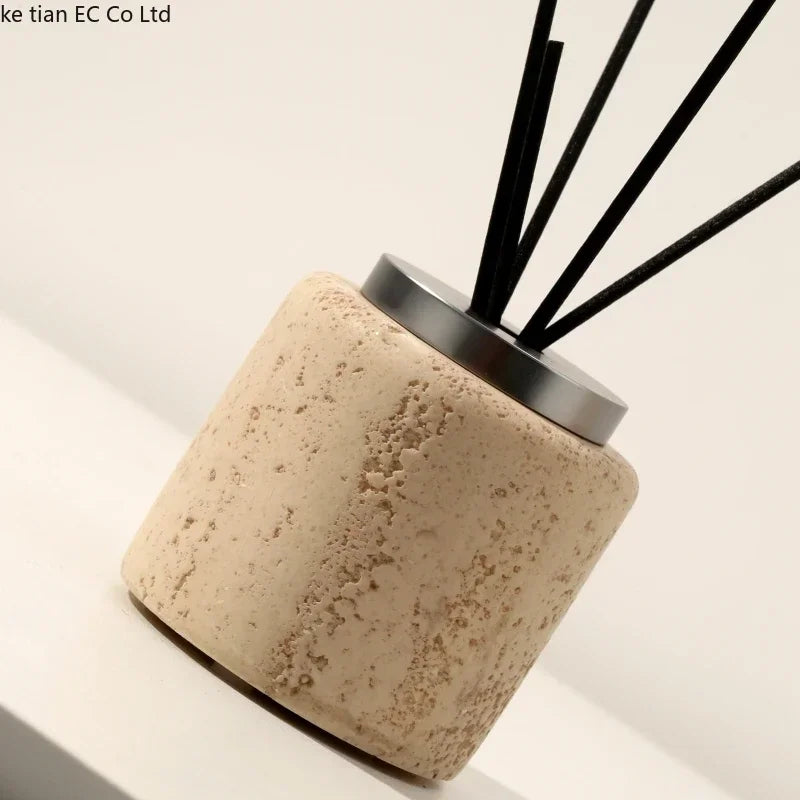 Wabi-sabi windtunnel stenen aromafles lege fles licht hotel luxe badkamer aroma diffuser parfum huisdecoratie