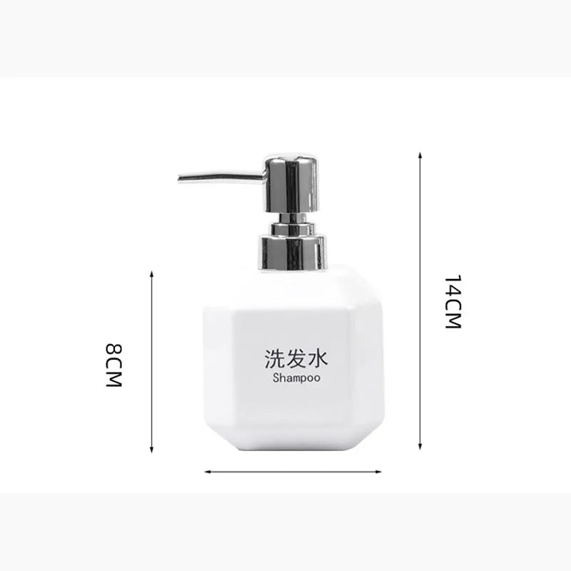 360Ml Keramische Handdesinfecterend Flesje Vierkant Zwart & Wit Zeep Vloeibare Container Home Shampoo Douchegel Verdeelfles Badkamer