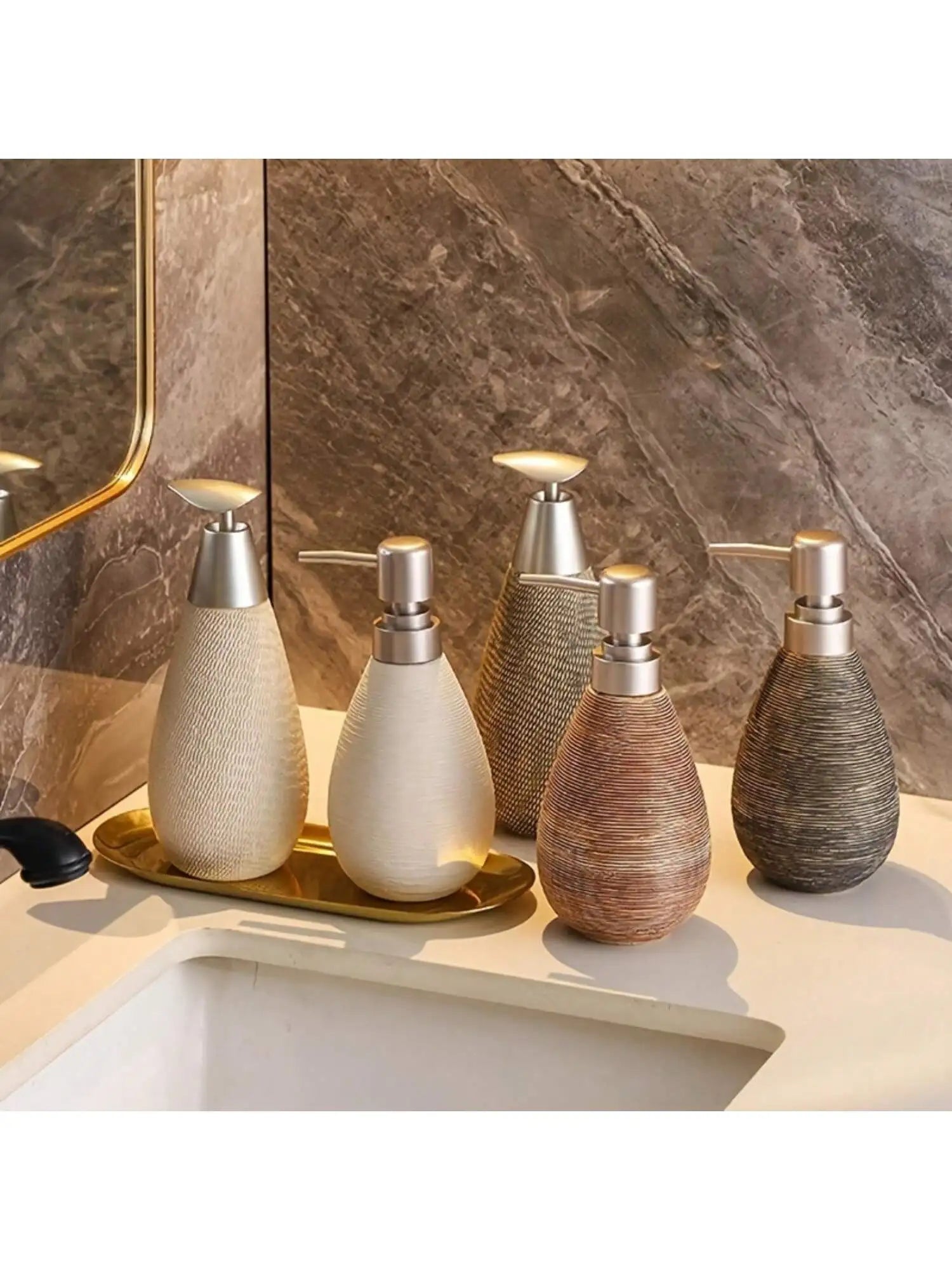 Creatieve Retro Stijl Keramische Push-Type Zeepdispenser Met Pomp, Handzeepfles, Geschikt Voor Badkamers Keukens En Toiletten