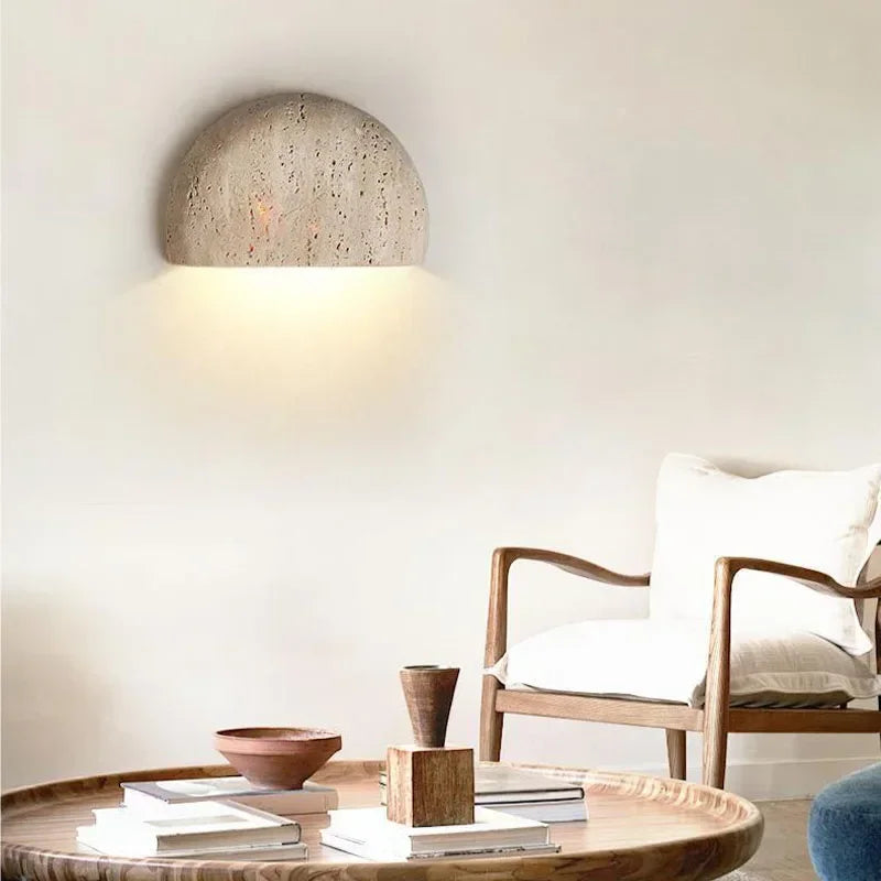 Wabi-sabi Stone Retro Woonkamer Muur Veranda Gang Homestaycafe Sfeer Slaapkamer Nachtkastje Wandlamp