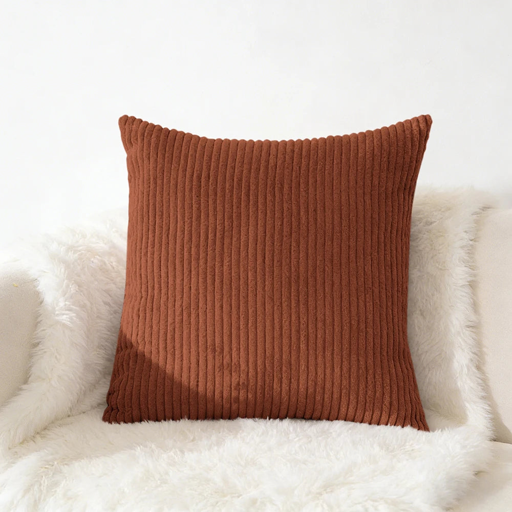 Corduroy Kussensloop 40X40 45X45 50x50 30x50 CM Zacht Pluche Flanel Kussenhoes Pluizige Bank Kussensloop voor Sofa Woonkamer