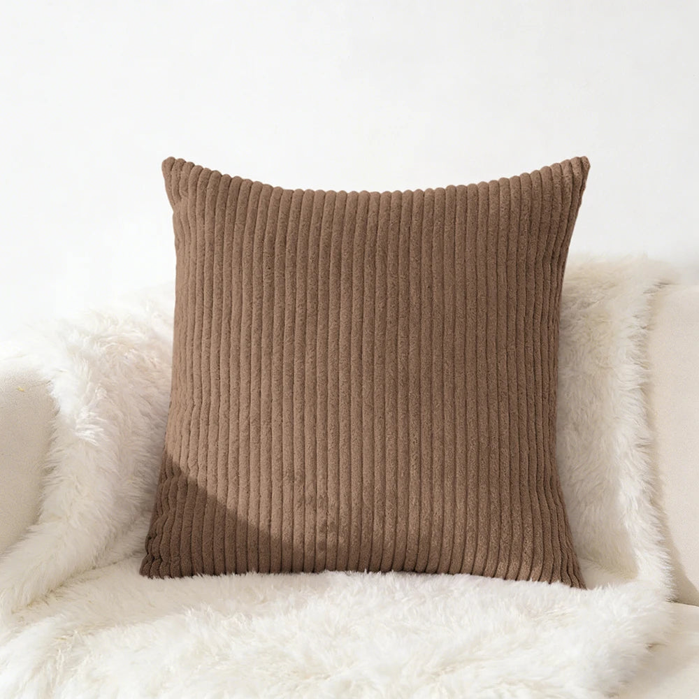 Corduroy Kussensloop 40X40 45X45 50x50 30x50 CM Zacht Pluche Flanel Kussenhoes Pluizige Bank Kussensloop voor Sofa Woonkamer