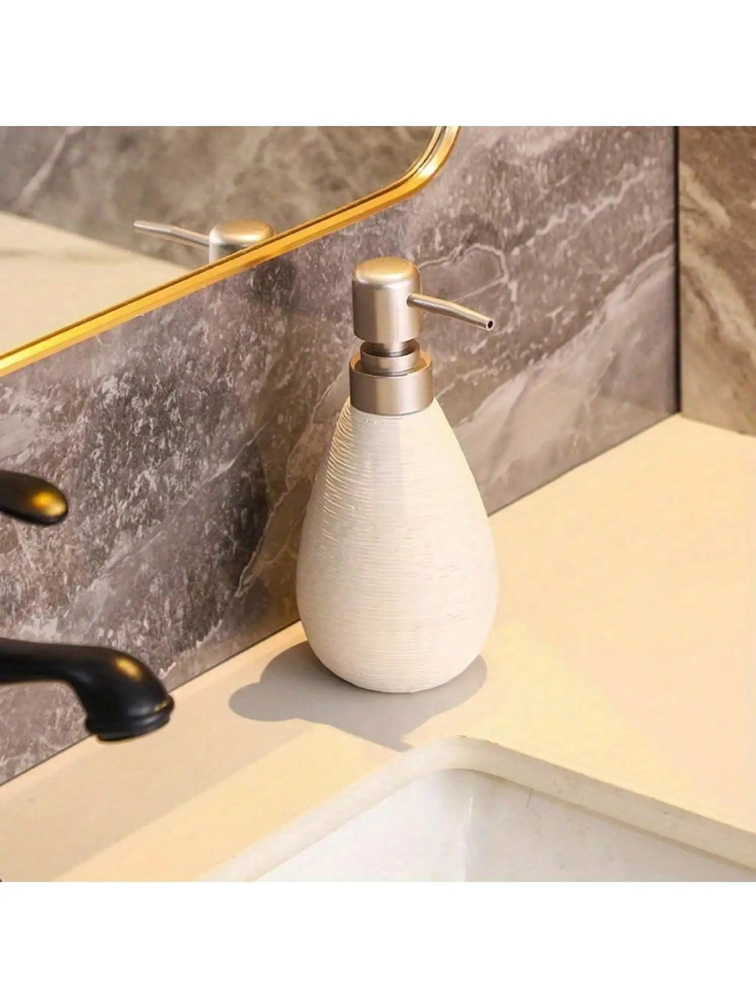 Creatieve Retro Stijl Keramische Push-Type Zeepdispenser Met Pomp, Handzeepfles, Geschikt Voor Badkamers Keukens En Toiletten
