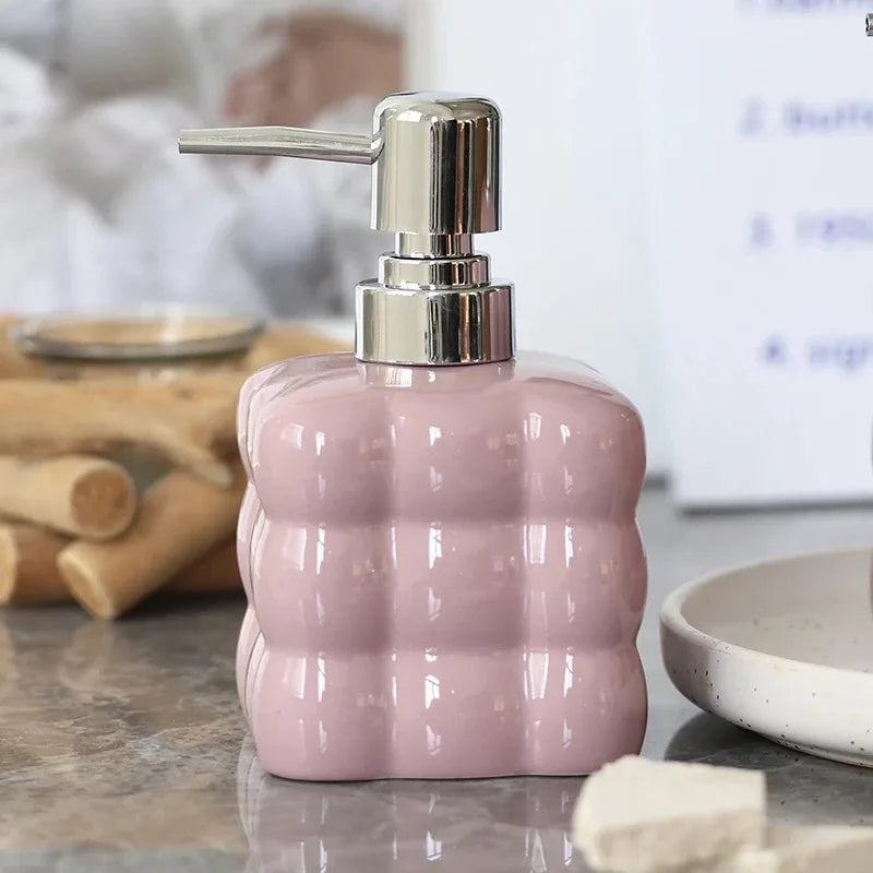 300ml Zeepdispenser Druk Gescheiden Fles Badkamer Accessoires Keramische Huishoudelijke Body Wash Shampoo Dispenser Fles