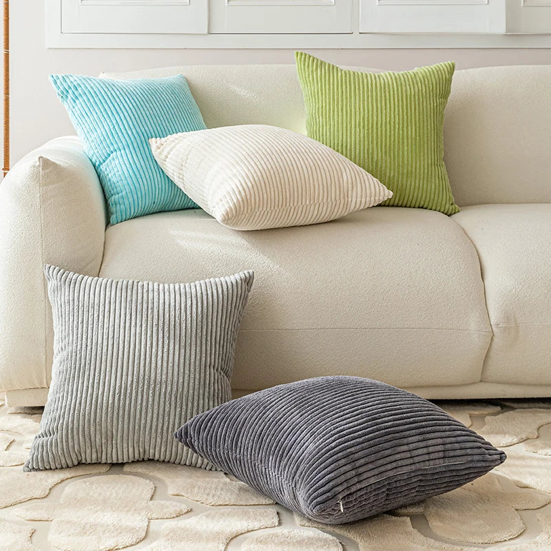 Corduroy Kussensloop 40X40 45X45 50x50 30x50 CM Zacht Pluche Flanel Kussenhoes Pluizige Bank Kussensloop voor Sofa Woonkamer
