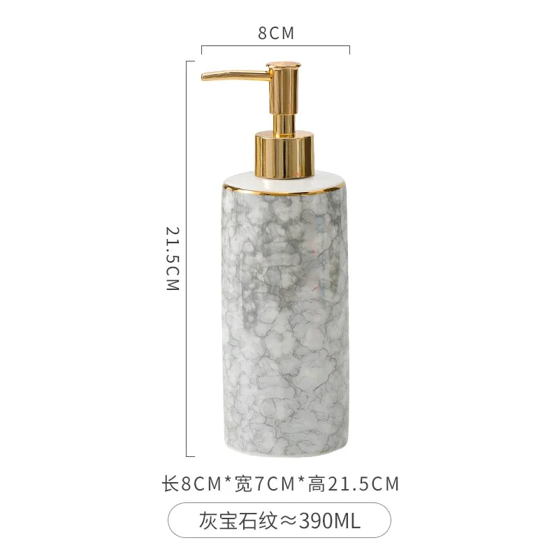 Eenvoud Keramische Lotion Fles Hoge Schoonheid Zeepdispenser Shampoo Douchegel Fles Handdesinfecterend Fles Badkamer Benodigdheden