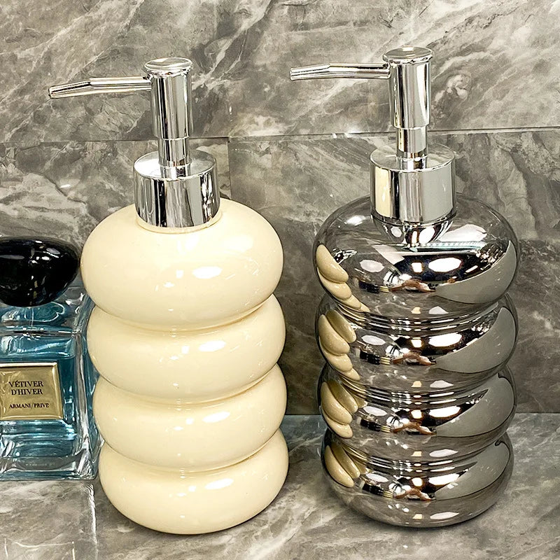 Nordic Badkamer Accessoires Keuken Zeepdispenser Keramische Shampoo Flessen Lotion Fles Home Hotel Shampoo Dispenser