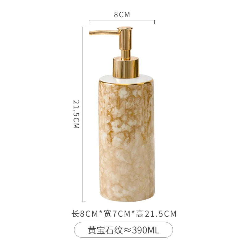 Eenvoud Keramische Lotion Fles Hoge Schoonheid Zeepdispenser Shampoo Douchegel Fles Handdesinfecterend Fles Badkamer Benodigdheden