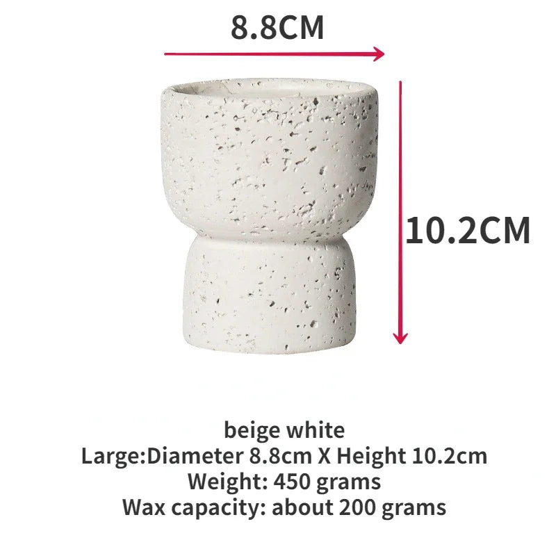 Eenvoudige Cement Huishoudelijke Aromatherapie Kaarsen Lege Cups Diy Hoogwaardig Handwerk Indoor Kandelaars Decoratieve Ornamenten