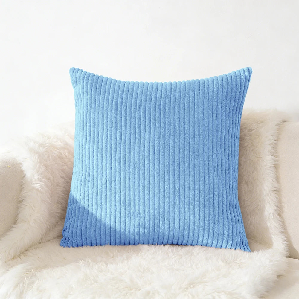Corduroy Kussensloop 40X40 45X45 50x50 30x50 CM Zacht Pluche Flanel Kussenhoes Pluizige Bank Kussensloop voor Sofa Woonkamer