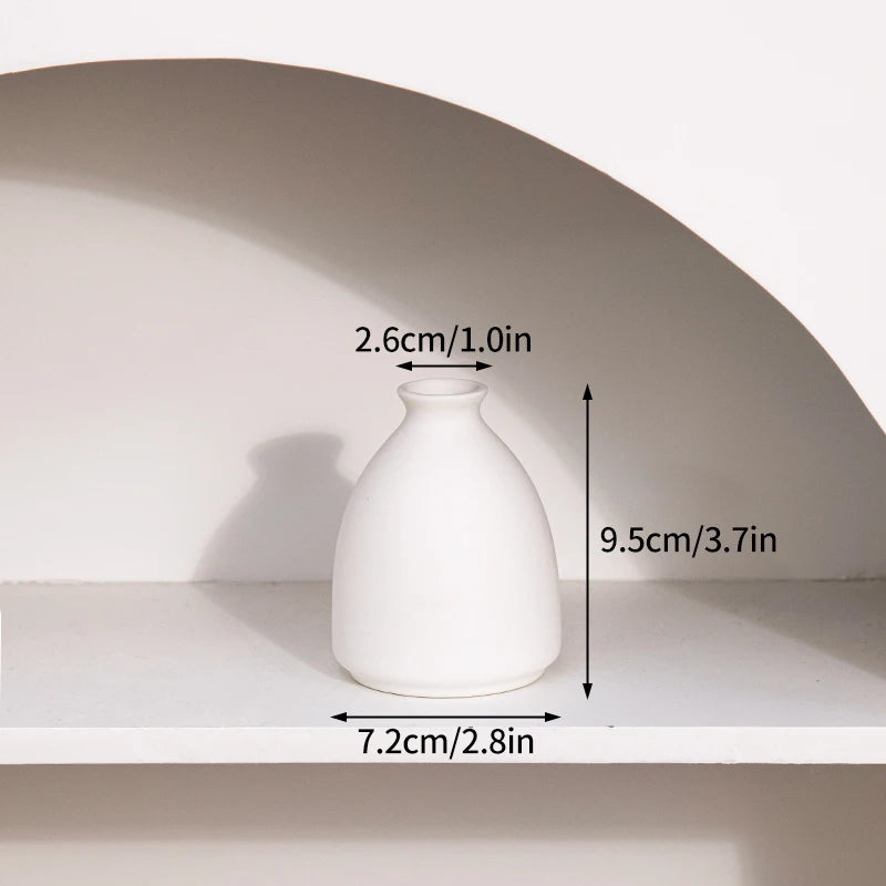 Witte keramische vazen Nordic decoratieve vazen ornamenten thuis woonkamer decor bloemstukken schetsen rekwisieten desktop decor