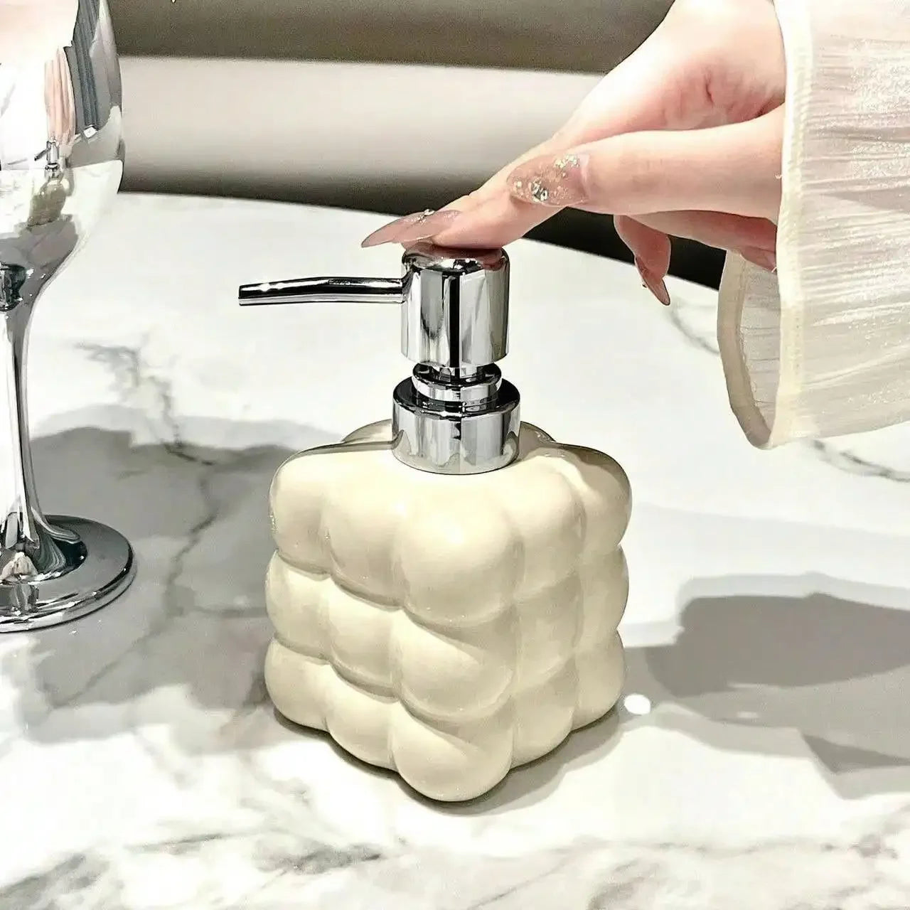 300ml Zeepdispenser Druk Gescheiden Fles Badkamer Accessoires Keramische Huishoudelijke Body Wash Shampoo Dispenser Fles