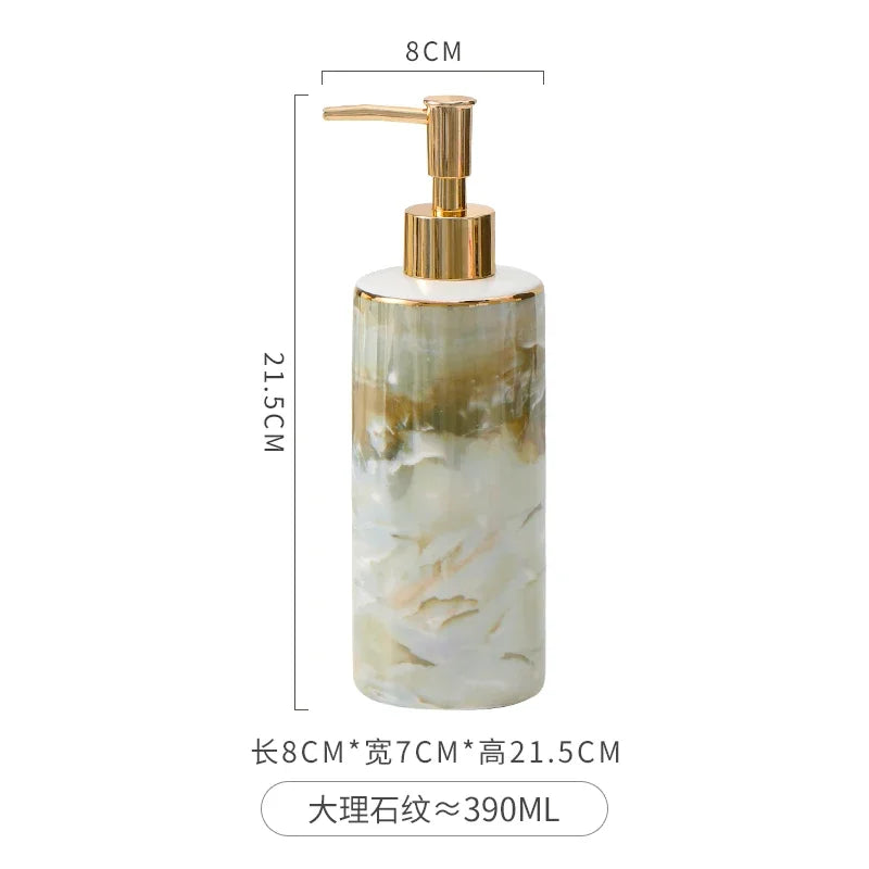 Eenvoud Keramische Lotion Fles Hoge Schoonheid Zeepdispenser Shampoo Douchegel Fles Handdesinfecterend Fles Badkamer Benodigdheden