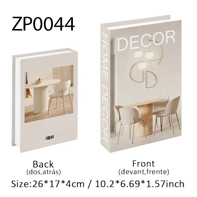 Boho Home Decor Fake Book Decoratieve Salontafel Decoratie Boekenplank Slaapkamer Middeleeuwen Abstracte Lijn Esthetische Opbergdoos