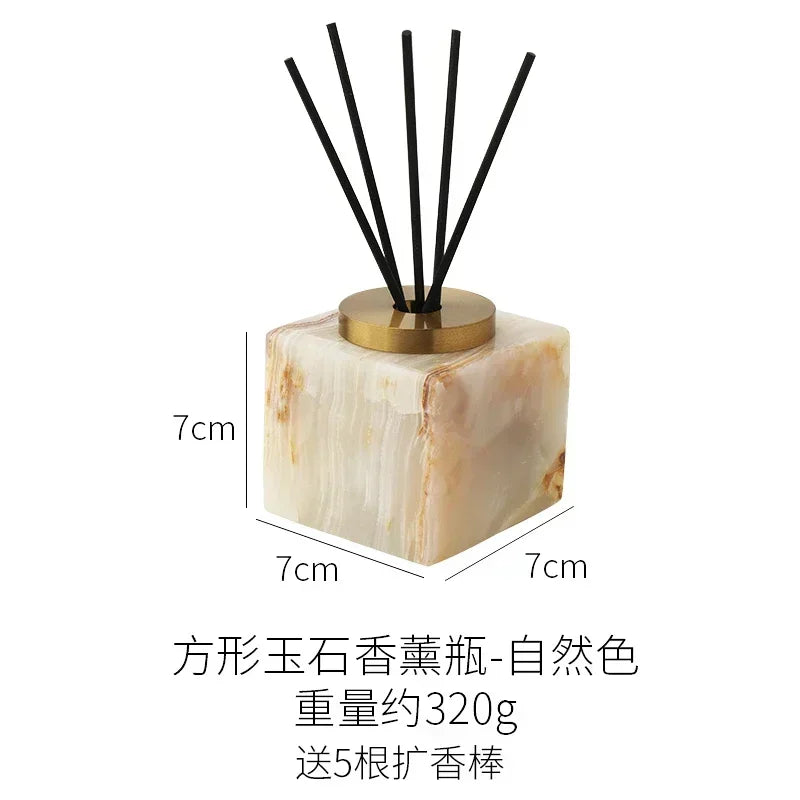 Europese stijl eenvoudige natuurlijke marmeren aromatherapie fles woonkamer hotelkamer badkamer diffuser diffuser stick woondecoratie