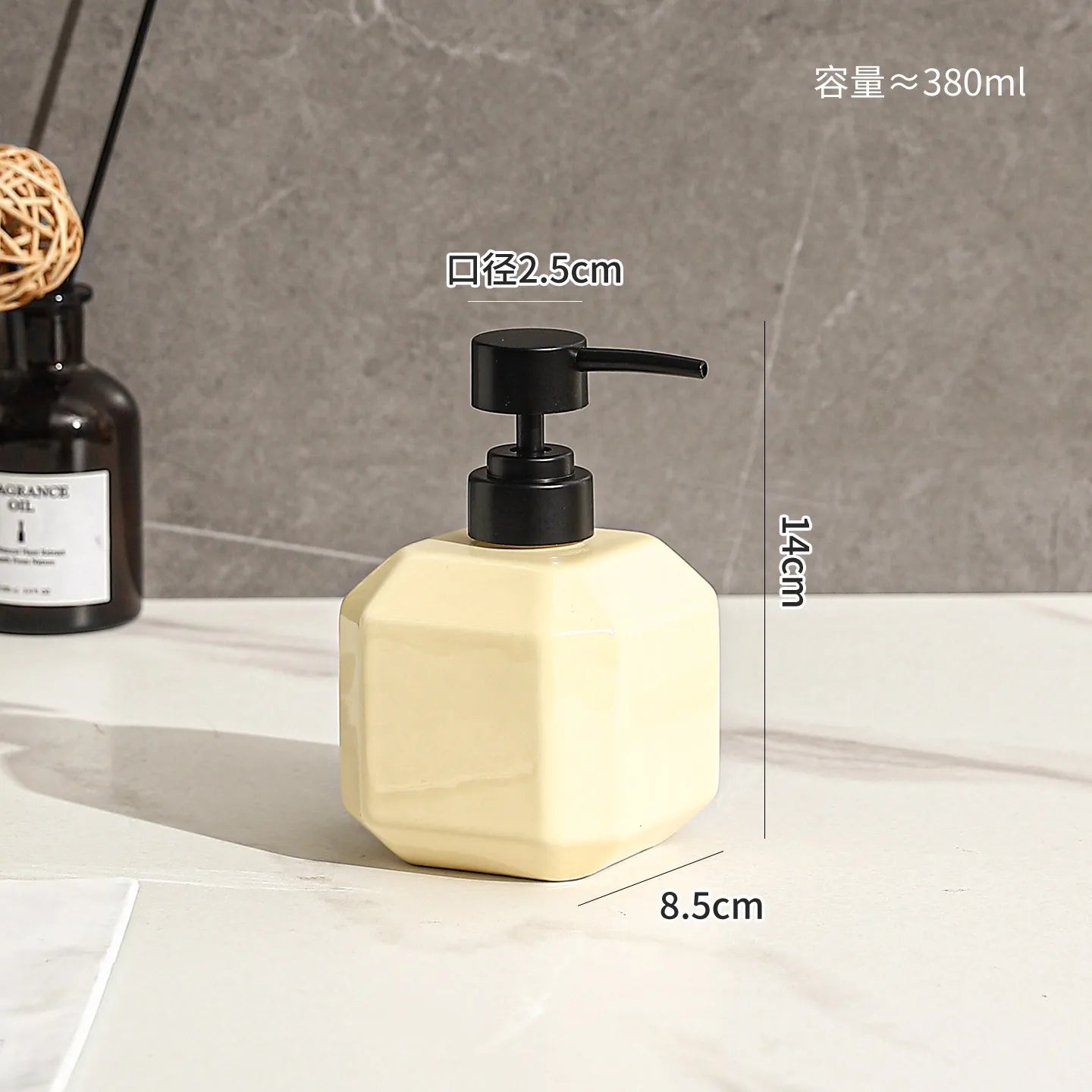 380 ml zeepdispenser Keramische lotionfles hotel huishoudelijke handzeep shampoo body wash doseerfles badkamer persfles