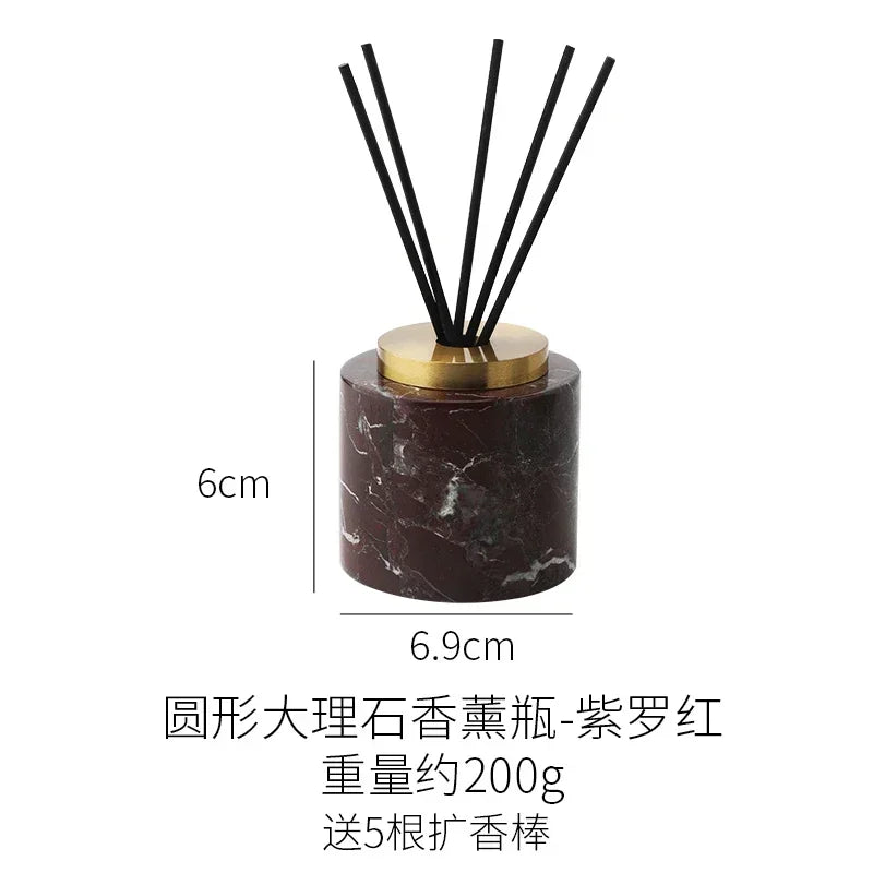 Europese stijl eenvoudige natuurlijke marmeren aromatherapie fles woonkamer hotelkamer badkamer diffuser diffuser stick woondecoratie