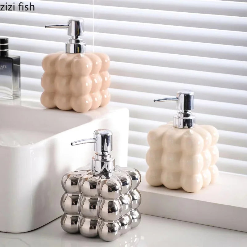 Creatieve Keramische Lotion Fles Hand Sanitizer Fles Zeepdispenser Handdesinfecterend Flessen Body Wash Flessen Badkamer Benodigdheden