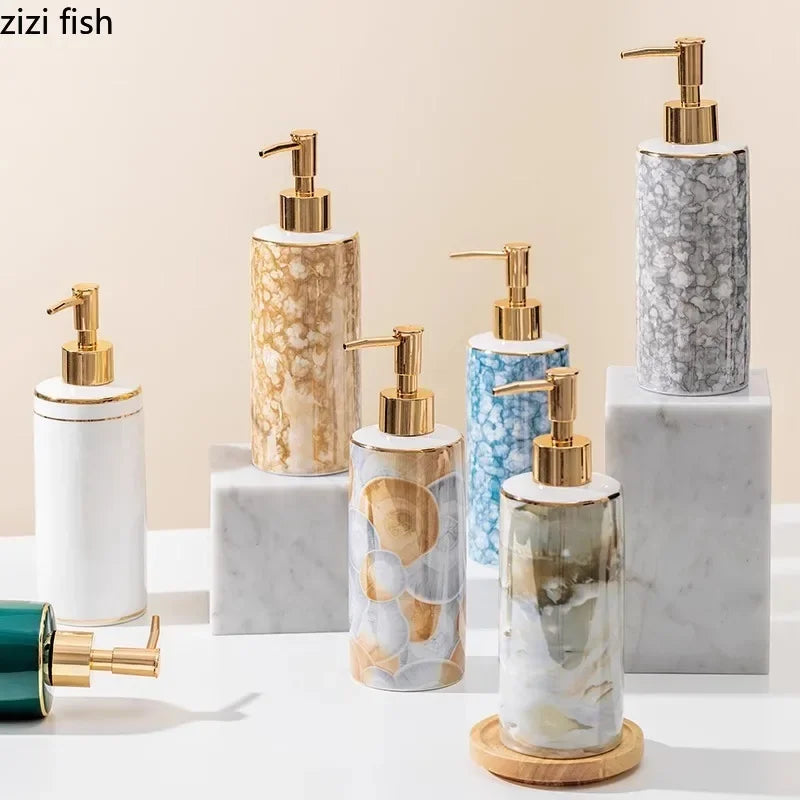 Eenvoud Keramische Lotion Fles Hoge Schoonheid Zeepdispenser Shampoo Douchegel Fles Handdesinfecterend Fles Badkamer Benodigdheden