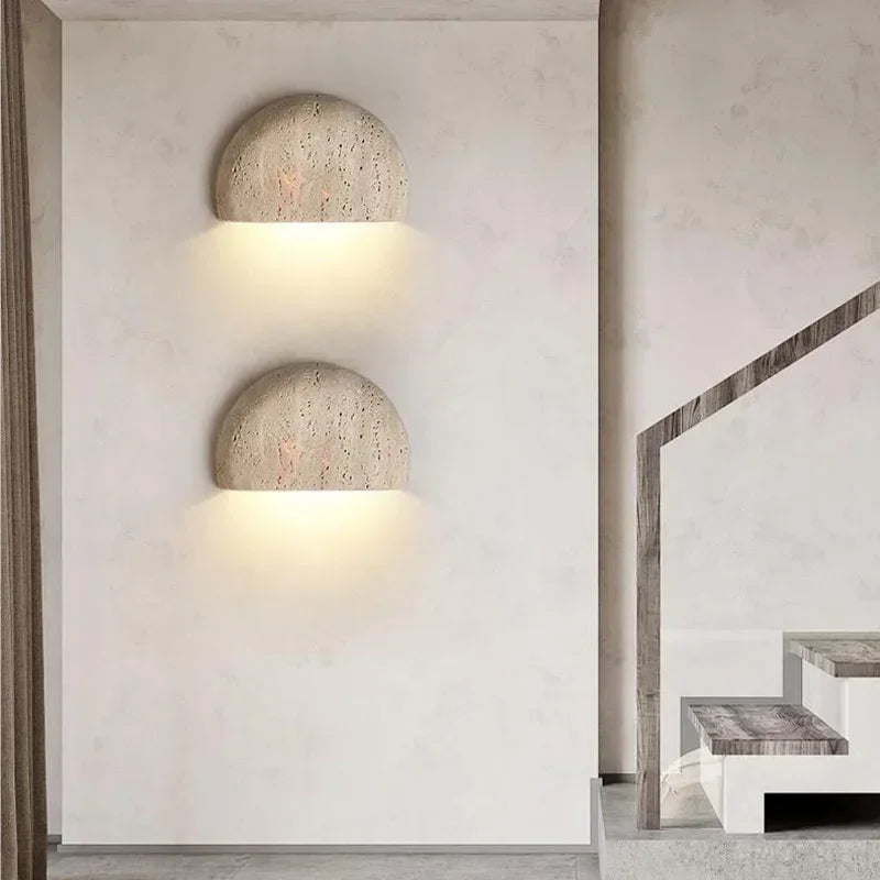Wabi-sabi Stone Retro Woonkamer Muur Veranda Gang Homestaycafe Sfeer Slaapkamer Nachtkastje Wandlamp