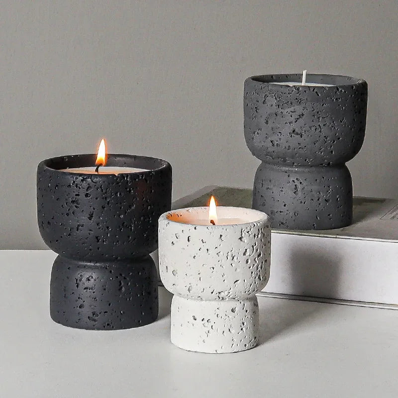 Eenvoudige Cement Huishoudelijke Aromatherapie Kaarsen Lege Cups Diy Hoogwaardig Handwerk Indoor Kandelaars Decoratieve Ornamenten