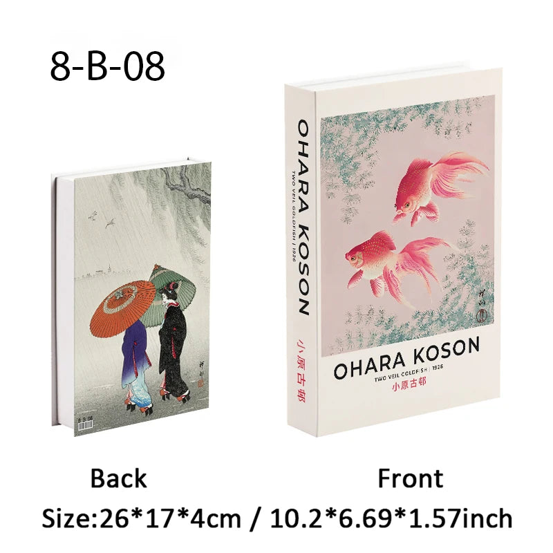 Boho Home Decor Fake Book Decoratieve Salontafel Decoratie Boekenplank Slaapkamer Middeleeuwen Abstracte Lijn Esthetische Opbergdoos