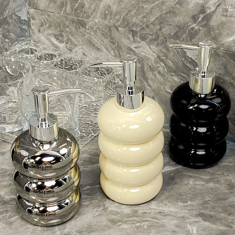 Nordic Badkamer Accessoires Keuken Zeepdispenser Keramische Shampoo Flessen Lotion Fles Home Hotel Shampoo Dispenser