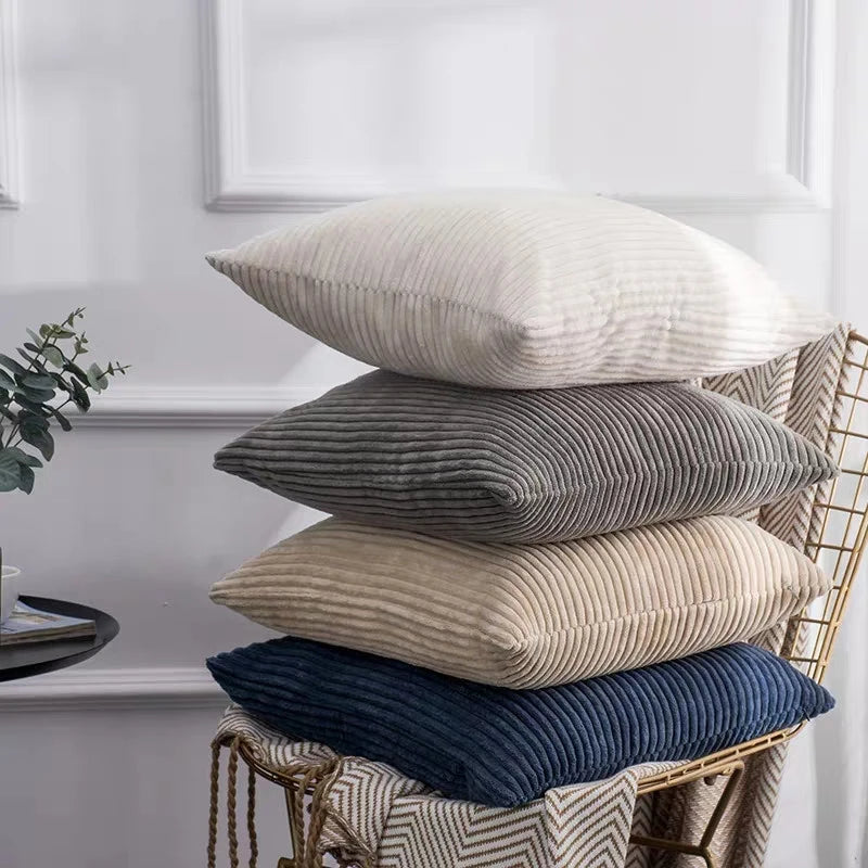 Corduroy Kussensloop 40X40 45X45 50x50 30x50 CM Zacht Pluche Flanel Kussenhoes Pluizige Bank Kussensloop voor Sofa Woonkamer