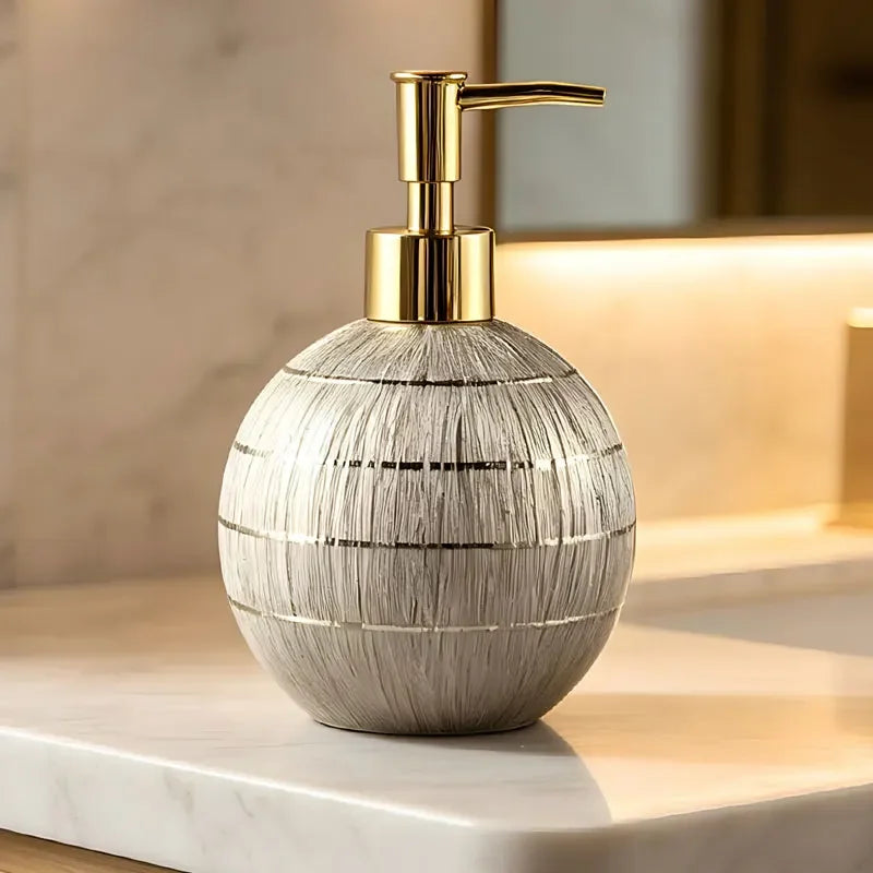 550ml zeepdispenser met keramische bal, handwasfles, goud/zilver, shampoo- en douchegel dispenserfles voor de badkamer