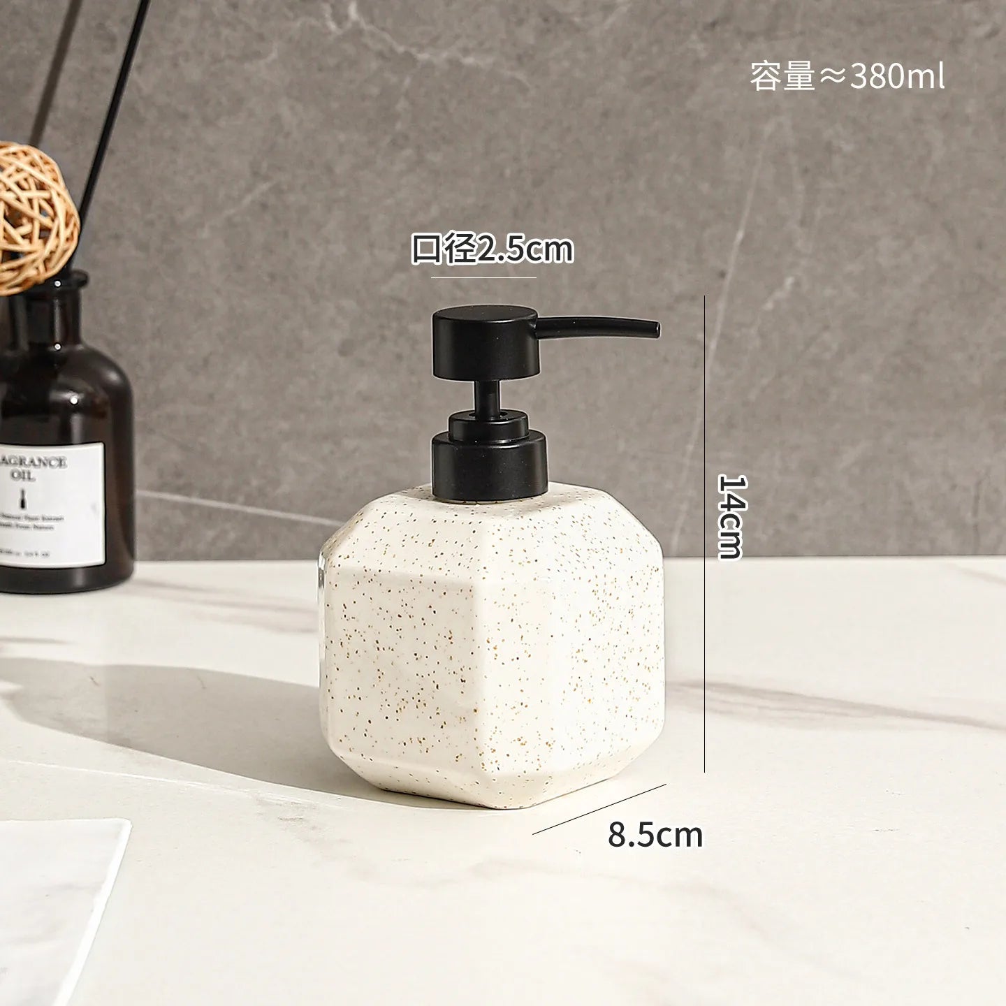 380 ml zeepdispenser Keramische lotionfles hotel huishoudelijke handzeep shampoo body wash doseerfles badkamer persfles
