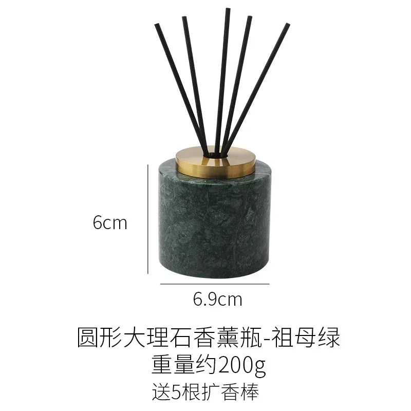 Europese stijl eenvoudige natuurlijke marmeren aromatherapie fles woonkamer hotelkamer badkamer diffuser diffuser stick woondecoratie