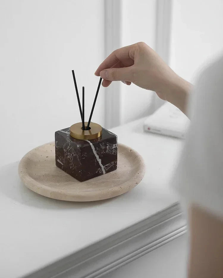 Europese stijl eenvoudige natuurlijke marmeren aromatherapie fles woonkamer hotelkamer badkamer diffuser diffuser stick woondecoratie
