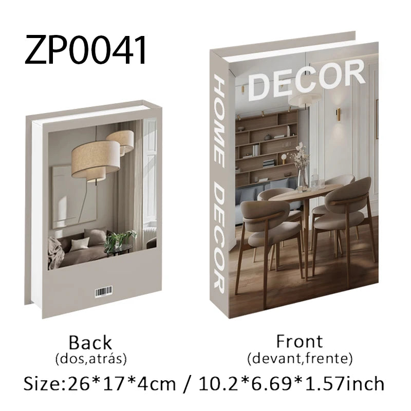 Boho Home Decor Fake Book Decoratieve Salontafel Decoratie Boekenplank Slaapkamer Middeleeuwen Abstracte Lijn Esthetische Opbergdoos