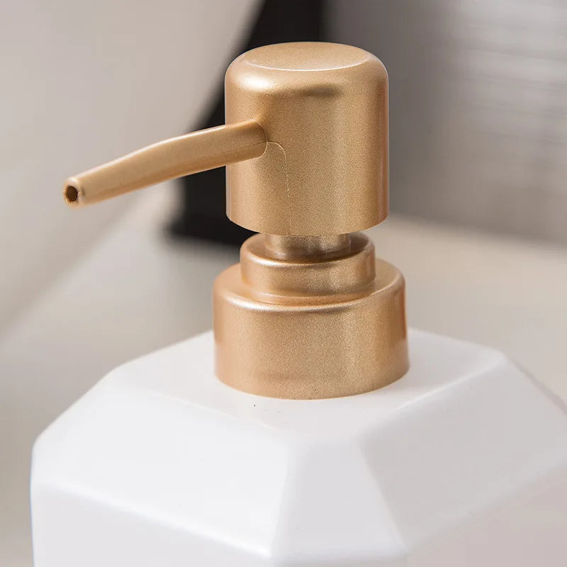 360Ml Keramische Handdesinfecterend Flesje Vierkant Zwart & Wit Zeep Vloeibare Container Home Shampoo Douchegel Verdeelfles Badkamer