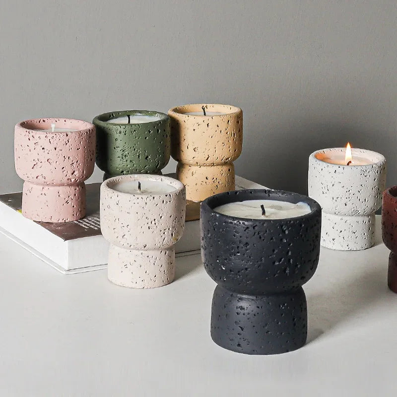 Eenvoudige Cement Huishoudelijke Aromatherapie Kaarsen Lege Cups Diy Hoogwaardig Handwerk Indoor Kandelaars Decoratieve Ornamenten