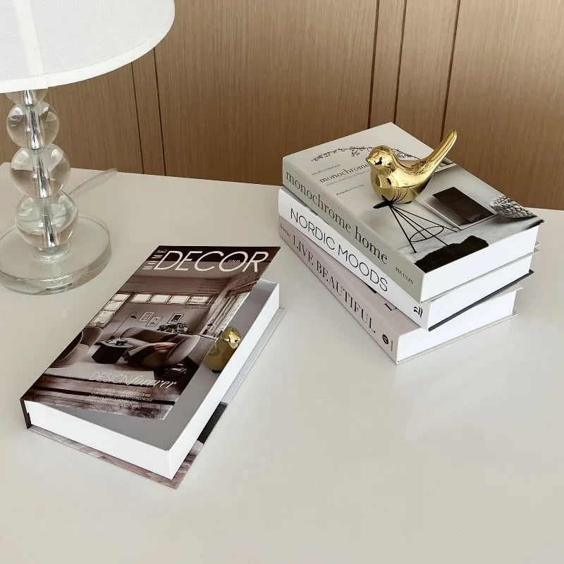 Mode Kunst Te Openen Nep Boeken voor Decoratie Opbergdoos Nieuwe Hotle Decoratief Boek voor Woonkamer Simulatie Boeken Home Decor