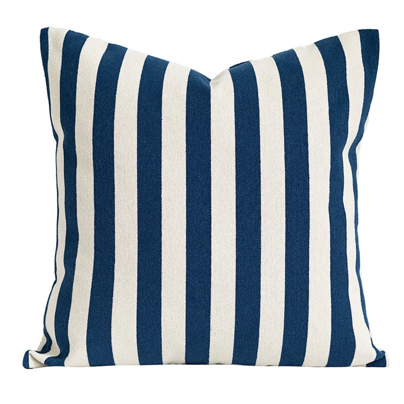 30X50/45X45CM Blauw Gestreepte Sierkussenhoes Eenvoudige Textuur Taille Kussenhoes Decor Home Decoratieve Kussensloop