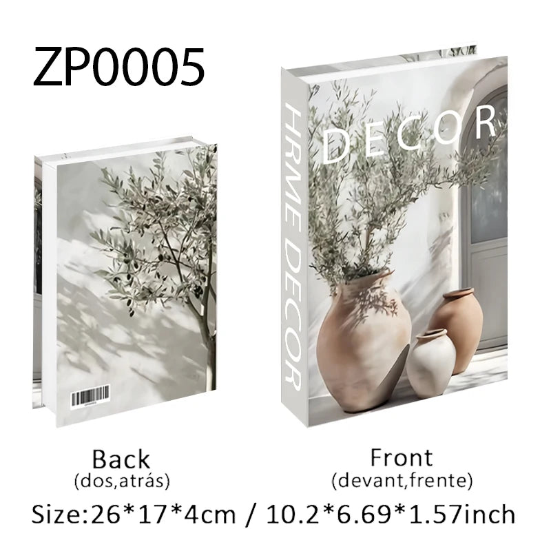 Boho Home Decor Fake Book Decoratieve Salontafel Decoratie Boekenplank Slaapkamer Middeleeuwen Abstracte Lijn Esthetische Opbergdoos