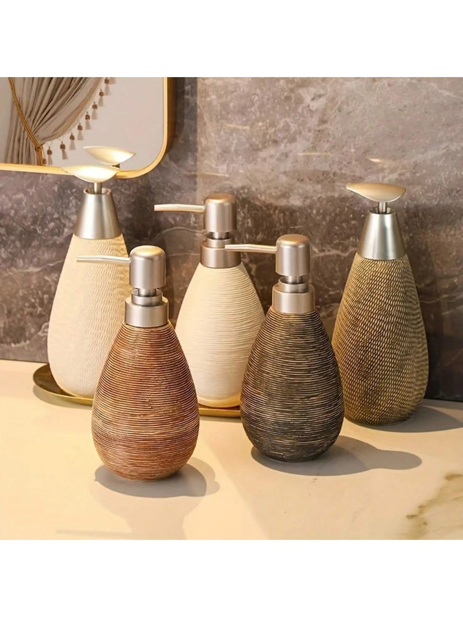 Creatieve Retro Stijl Keramische Push-Type Zeepdispenser Met Pomp, Handzeepfles, Geschikt Voor Badkamers Keukens En Toiletten