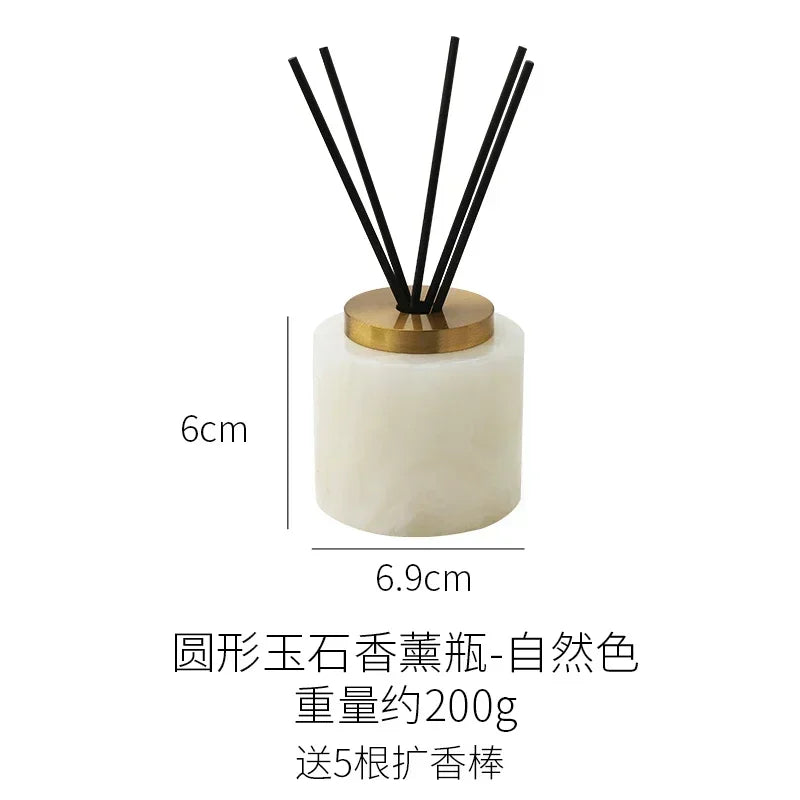 Europese stijl eenvoudige natuurlijke marmeren aromatherapie fles woonkamer hotelkamer badkamer diffuser diffuser stick woondecoratie