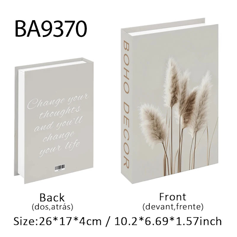 Boho Home Decor Fake Book Decoratieve Salontafel Decoratie Boekenplank Slaapkamer Middeleeuwen Abstracte Lijn Esthetische Opbergdoos