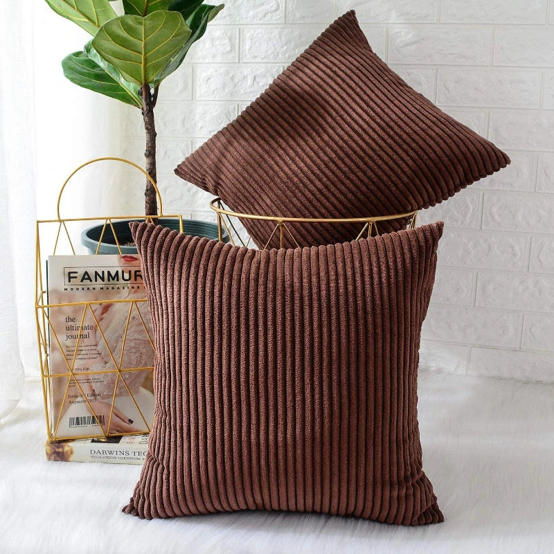 Corduroy Kussensloop 40X40 45X45 50x50 30x50 CM Zacht Pluche Flanel Kussenhoes Pluizige Bank Kussensloop voor Sofa Woonkamer