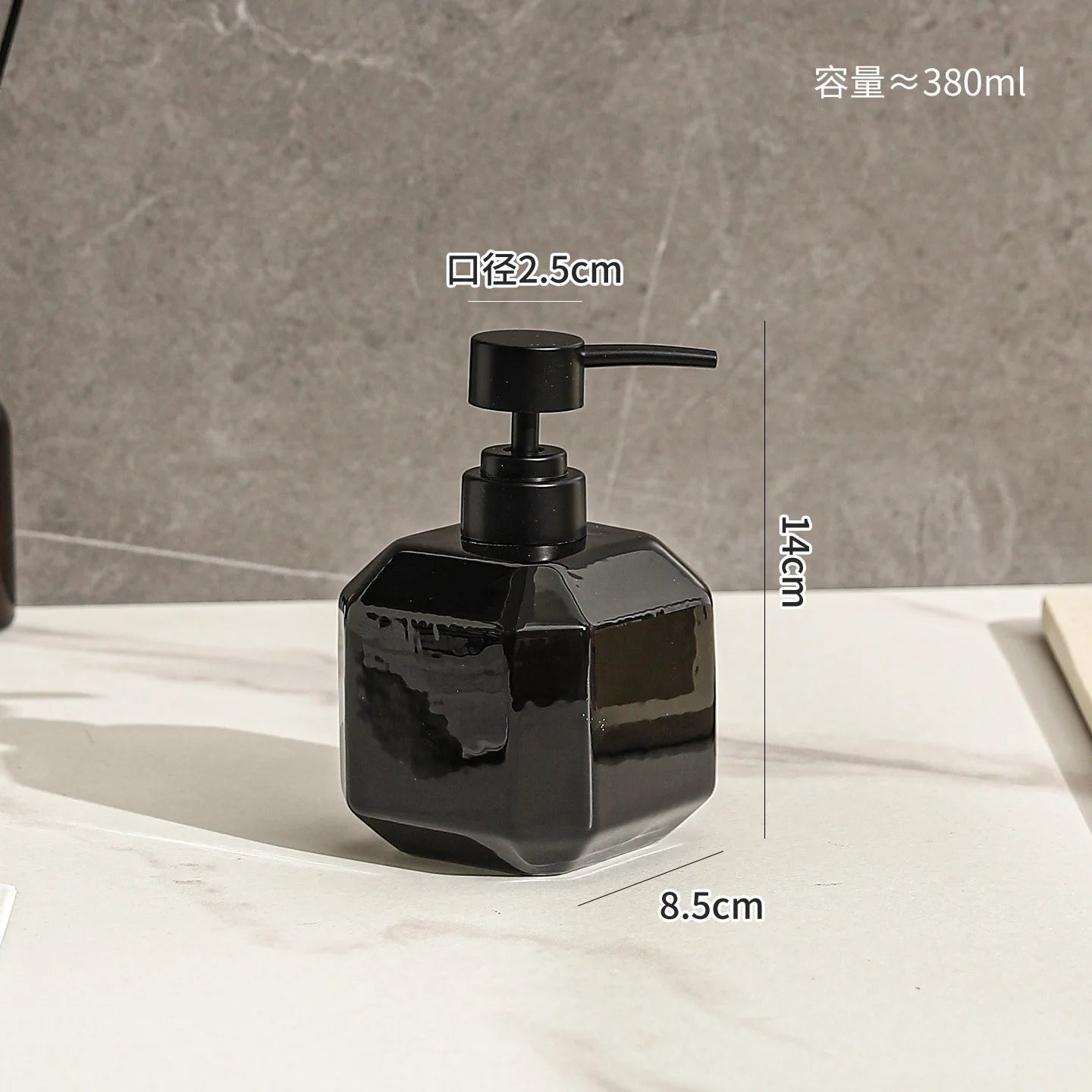 380 ml zeepdispenser Keramische lotionfles hotel huishoudelijke handzeep shampoo body wash doseerfles badkamer persfles