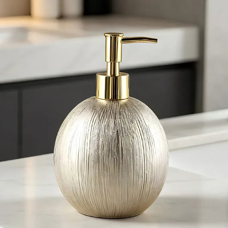 550ml zeepdispenser met keramische bal, handwasfles, goud/zilver, shampoo- en douchegel dispenserfles voor de badkamer
