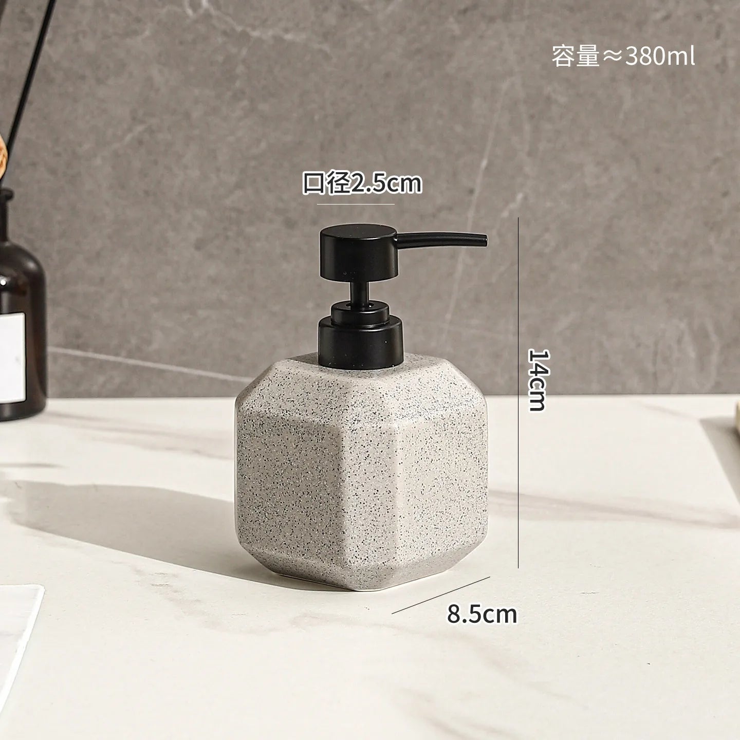 380 ml zeepdispenser Keramische lotionfles hotel huishoudelijke handzeep shampoo body wash doseerfles badkamer persfles