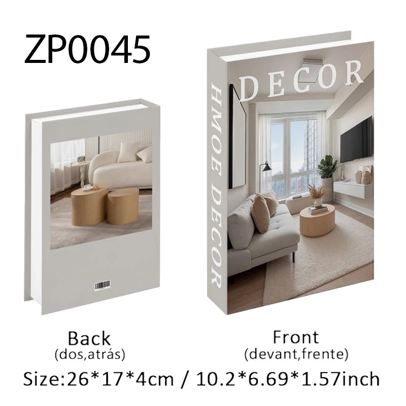 Boho Home Decor Fake Book Decoratieve Salontafel Decoratie Boekenplank Slaapkamer Middeleeuwen Abstracte Lijn Esthetische Opbergdoos